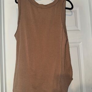 HEIMISH USA Ribbed Brown Tank Top
